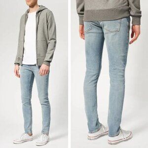 NUDIE JEANS Men's Skinny Lin Jeans  Light Blue Power 29 X 34